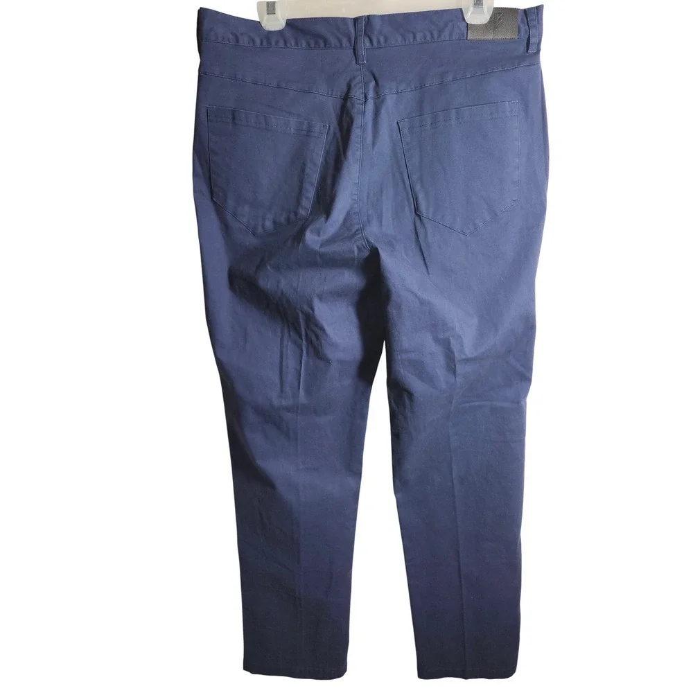 GRAHAM LUXE Navy Blue Chino Stretch Pants Mens Size‎ 36 x 32 Flat Front